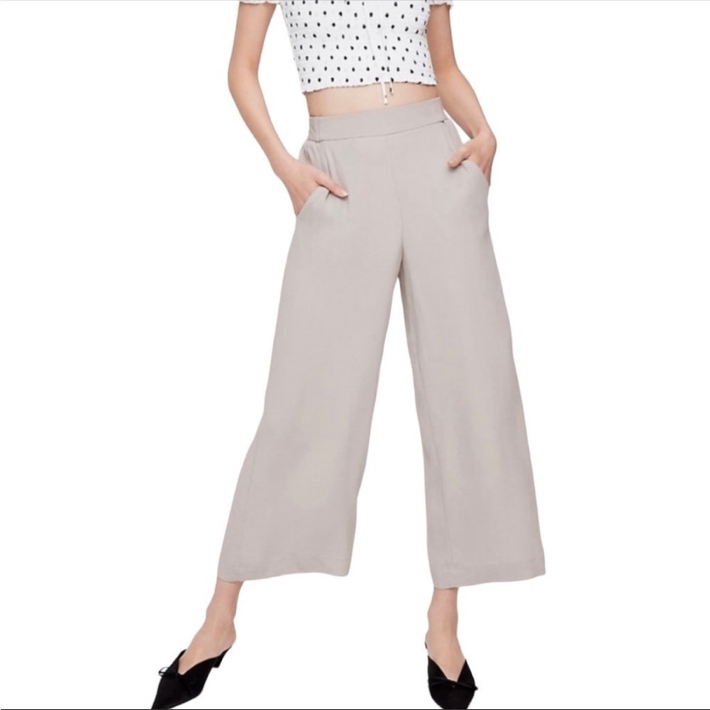 Wilfred Aritzia Faun High Waisted Wide Leg Pants Size Medium